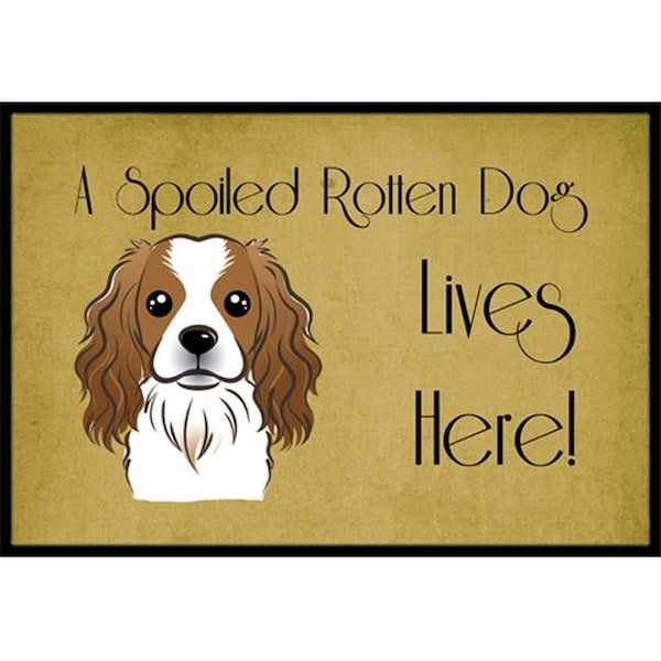 Carolines Treasures Carolines Treasures BB1472JMAT Cavalier Spaniel Spoiled Dog Lives Here Indoor & Outdoor Mat; 24 x 36 in. BB1472JMAT - main